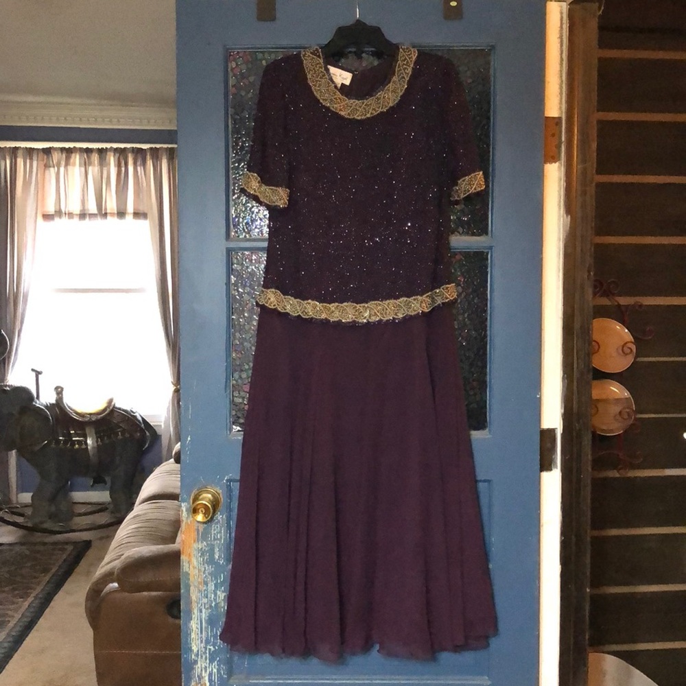 Beaded/ organza dress
